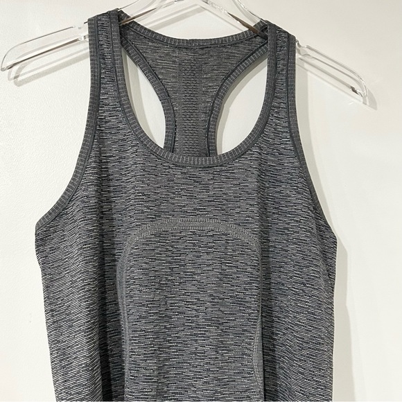 Lululemon Swiftly Tech Racerback Run Tank‎ Heathered Navy Blue White 10 - Picture 2 of 5